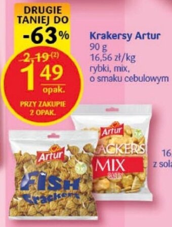 Delikatesy Centrum Krakersy Artur 90 g oferta