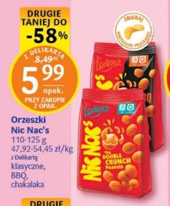 Delikatesy Centrum Orzeszki Nic Nac's 110-125 g oferta