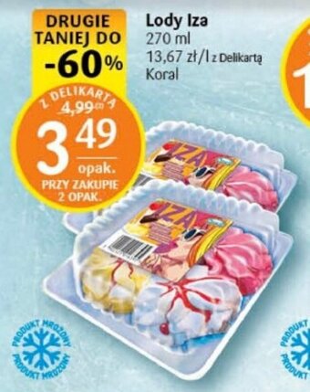 Delikatesy Centrum Lody Iza 270 ml oferta