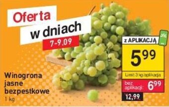 Stokrotka Winogrona jasne bezpestkowe 1 kg oferta