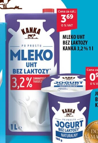 Eurocash MLEKO UHT BEZ LAKTOZY KANKA 3,2% 1 l oferta