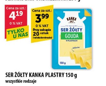 Eurocash SER ŻÓŁTY KANKA PLASTRY 150 g oferta