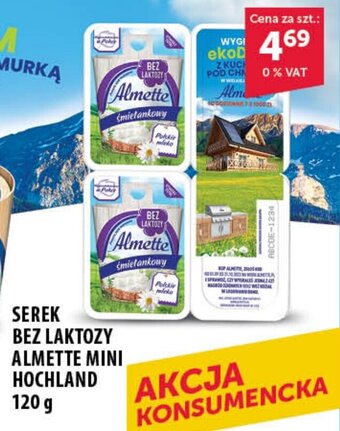 Eurocash SEREK BEZ LAKTOZY ALMETTE MINI HOCHLAND 120 g oferta