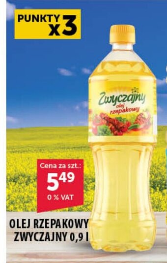 Eurocash OLEJ RZEPAKOWY ZWYCZAJNY 0,9 L oferta