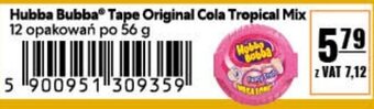 Eurocash Hubba Bubba Tape Original Cola Tropical Mix 56 g oferta