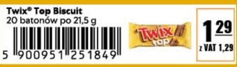 Eurocash Twix Top Biscuit 21,5g oferta