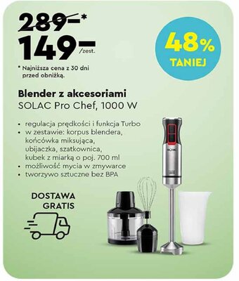 Biedronka Blender pro chef 1000 w z akcesoriami oferta