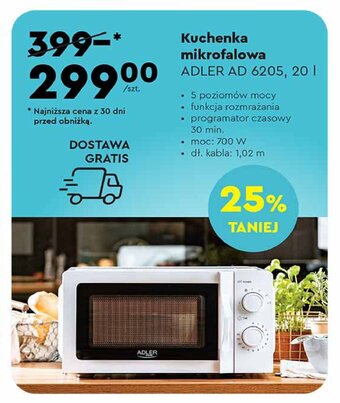 Biedronka Kuchenka mikrofalowa ad 6205 oferta