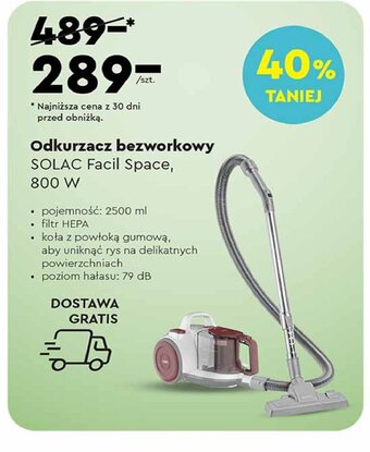 Biedronka Odkurzacz fasil space 800w oferta