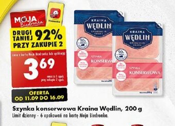Biedronka Szynka konserwowa Kraina Wędlin 200 g oferta