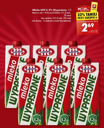 Biedronka Mleko UHT 3,2% Wypasione 1l oferta