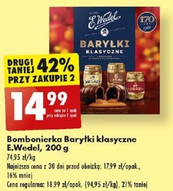 Biedronka Bombonierka Baryłki klasyczne E.Wedel 200 g oferta