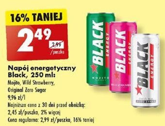 Biedronka Napój energetyczny Black 250 ml oferta