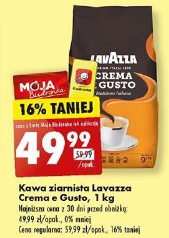Biedronka KKawa ziarnista Lavazza Crema e Gusto 1 kg oferta