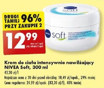 Biedronka Krem do ciała intensywnie nawilżający NIVEA Soft 300 ml oferta