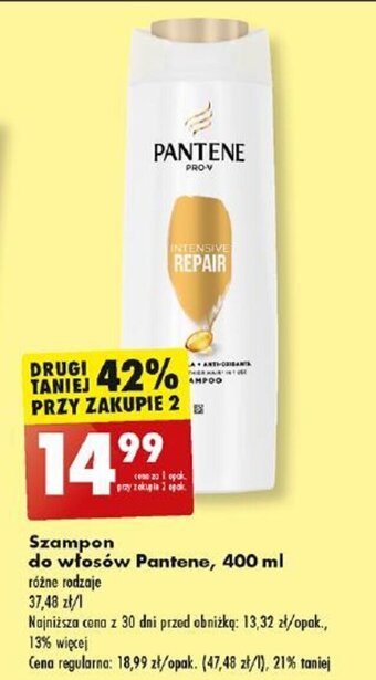 Biedronka Szampon do włosów Pantene 400 ml oferta