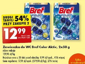 Biedronka Zawieszka do WC Bref Color Aktiv 2x50 g oferta