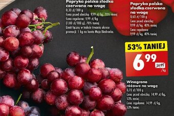Biedronka Winogrono różowe 1kg oferta