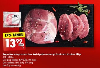 Biedronka Łopatka wieprzowa bez kości pakowana próżniowo Kraina Mięs 1kg oferta