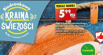 Biedronka Filet z łososia atlantyckiego Marinero 100g oferta