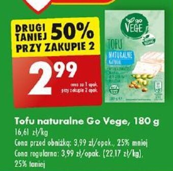 Biedronka Tofu naturalne Go Vege 180 g oferta