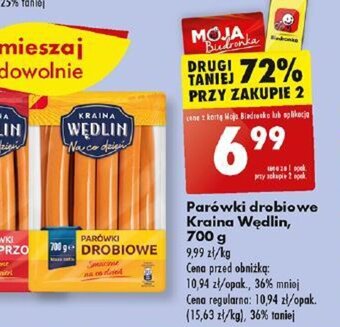 Biedronka Parówki drobiowe Kraina Wędlin 700g oferta
