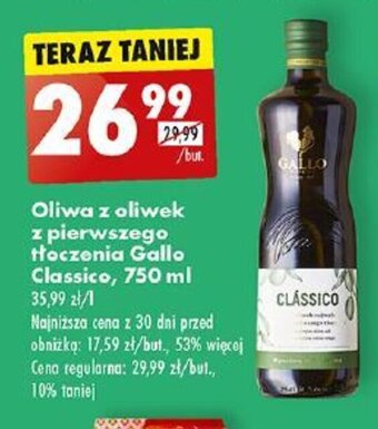 Biedronka Oliwa z oliwek z pierwszego tłoczenia Gallo Classico 750 ml oferta