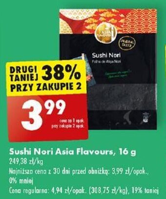 Biedronka Sushi Nori Asia Flavours 16 g oferta