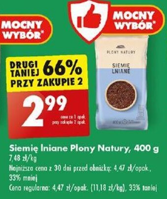 Biedronka Siemię lniane Plony Natury 400 g oferta