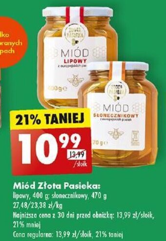 Biedronka Miód Złota Pasieka 400 - 470 g oferta