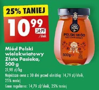 Biedronka Miód Polski wielokwiatowy Złota Pasieka 500g oferta