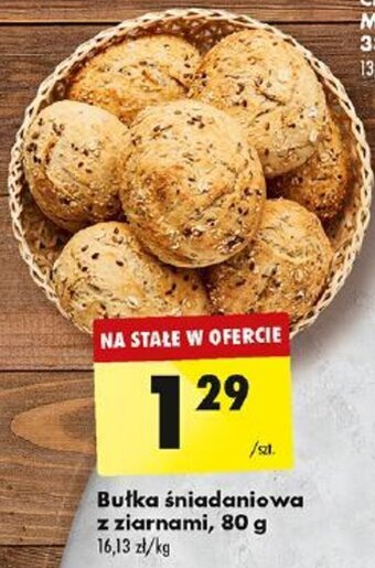 Biedronka Bułka śniadaniowa z ziarnami 80 g oferta
