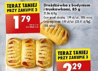 Biedronka Drożdżówka z budyniem i truskawkami 85 g oferta