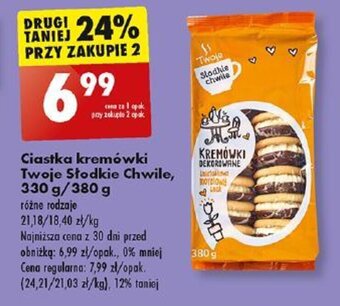 Biedronka Ciastka kremówki Twoje Słodkie Chwile 330 g/380 g oferta