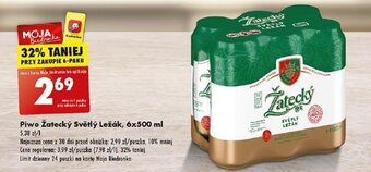 Biedronka Piwo Žatecký Světlý Ležák 500 ml oferta