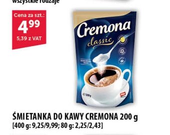 Eurocash ŚMIETANKA DO KAWY CREMONA 200 g oferta