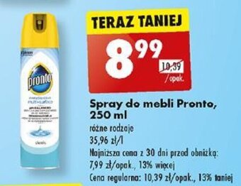 Biedronka Spray do mebli Pronto 250 ml oferta