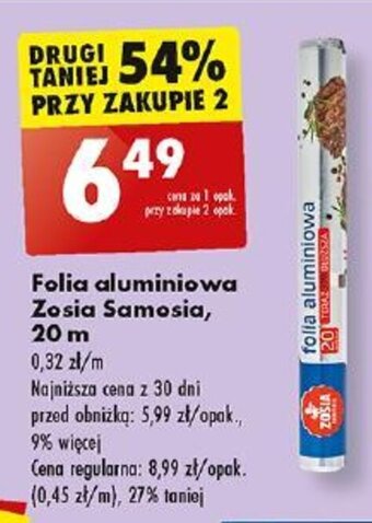 Biedronka Folia aluminiowa Zosia Samosia 20m oferta