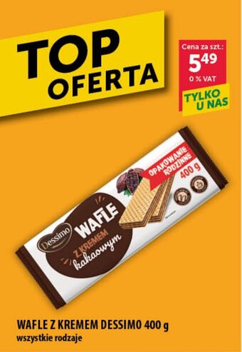 Eurocash WAFLE Z KREMEM DESSIMO 400 g oferta