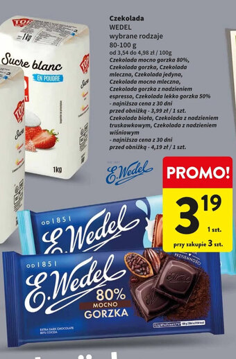 Intermarche Czekolada WEDEL 80-100g oferta