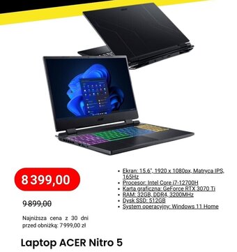 Media Expert Laptop ACER Nitro 5 oferta
