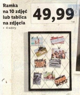 Lidl Ramka na 10 zdjęć lub tablica na zdjęcia oferta