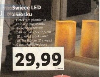 Lidl Świece LED z wosku oferta