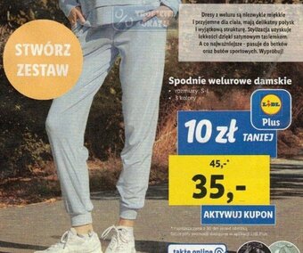 Lidl Spodnie welurowe damskie oferta