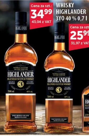 WHISKY HIGHLANDER 3YO 0,7l