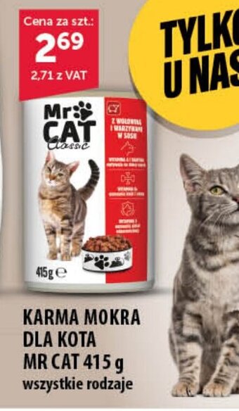 Eurocash KARMA SUCHA DLA KOTA KARMA MOKRA MR CAT 300 g DLA KOTA oferta