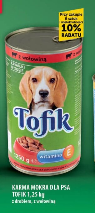 Eurocash KARMA MOKRA DLA PSA TOFIK 1,25 kg oferta