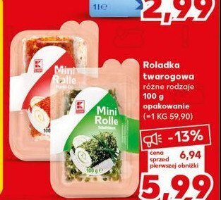 Kaufland Mini roladka twarogowa z pomidorami oferta
