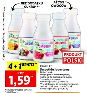 Lidl Jogurtowe smoothie mango jabłko 1 BTL 200 G oferta