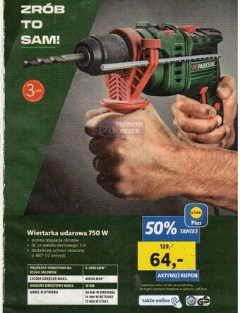 Lidl Wiertarka udarowa 750 W oferta